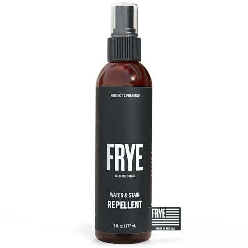 Frye Leather Water & Stain Repellent – 6oz Spray – Non-Aerosol, Made in USA – Protects Leather, Suede & Nubuck – Shields Against Water, Rain, Salt & Spills – Safe on All Colors