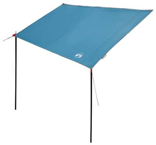 vidaXL Copertura Tarp da Campeggio - Poliestere Impermeabile, 300 x 240 cm. È Resistente al Fuoco e al Vento. Facile da Montare con ancoraggi a Terra, Perfetta per Eventi Estivi e Come rifugio per t