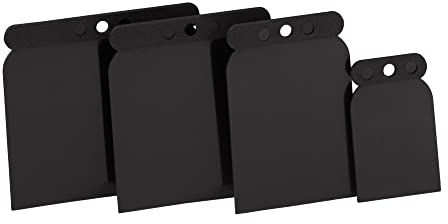 Mivos Juego de espátulas japonesas, 4 piezas, de plástico japonés, para carrocería, flexible y resistente a ácidos, 50, 70, 95, 115 mm