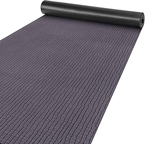 ANRO Teppich Läufer Flur Küchenteppich Schmutzfangmatte Sauberlaufmatte rutschfest Velours Anthrazit 65x200cm Modern