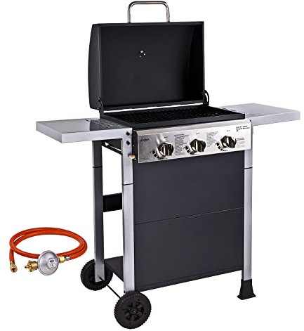 Gasgrill Gas Grill Grillwagen Barbecue BBQ 3 Flammen 8,1 kW 107x52x103 cm