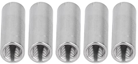 Ouitble 5 Pièces M12 écrous D'accouplement Cylindriques, écrou De Connecteur Rond à Filetage Femelle En Acier Inoxydable 304 Pour Tiges Filetées, Goujons, Vis à Métaux