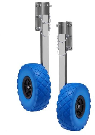 Heckräder, Slipräder Schlauchbooträder, Transporträder für Schlauchboot, Edelstahl, Tragfähigkeit bis 150 kg
