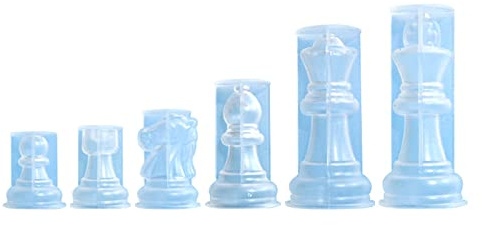 Zeizafa Set di scacchi stampi in silicone per giochi da tavolo stampi grandi scacchi stampo scacchi pezzo stampo in silicone per resina epossidica