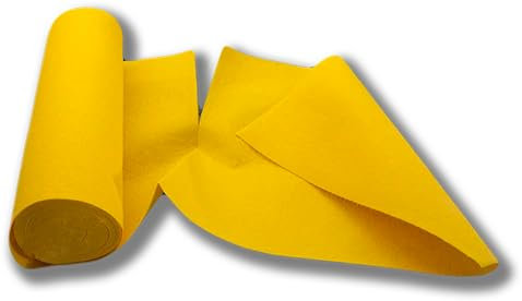 BALSAT Bayeta de Fibra Amarilla 8m con Precorte – Ideal para Limpieza Industrial, Absorción Alta y Durabilidad, Hogar y Oficina