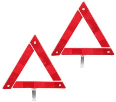 GANAZONO 2pièces Triangle De Signalisation Réfléchissant Kit De Sécurité Pour Véhicules Triangles Avertissement Compact Et Portable