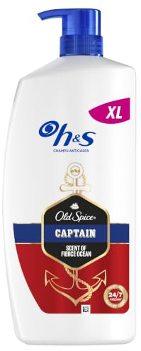 H&S Old Spice Captain Champú Anticaspa, 800ml | Actúa desde el Primer Lavado, Hasta 100% de Protección contra la Caspa, Clínicamente Probado, Fragancia Duradera