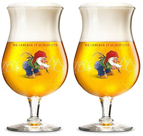 Brasserie D 'achouffe Duvel Moortgat belga Cerveza tulipanes cerveza cristal .25 cl – juego de dos