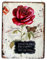 Blechschild rote Rose Exposition des Fleurs 25 x 33 cm Blumen Garten Deko Schild mit Aufschrift Aufdruck