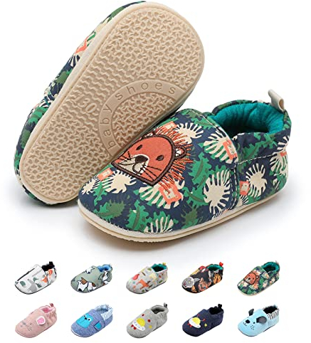 YloveM Scarpe Neonato Scarpine Prima Infanzia Suola da Passeggio Neonati Unisex Bambini Colorate Animali Scarpe Esterne Casual Prewalker Stagioni (Leone, 12_months)