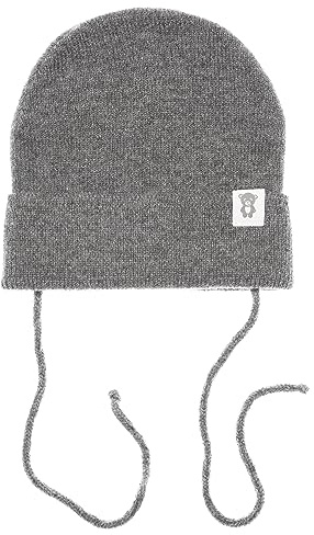 KNITAS Berretto da Neonato a Maglia in Lana Merino e Cashmere, Super Morbido e Caldo, per Neonati da 0 a 6 Mesi, Berretto Invernale, Grigio