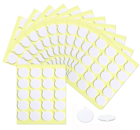 240 Stück Kerze Dochte Aufkleber,Dochtaufkleber,Kerzendocht Aufkleber,Klebepunkte Doppelseitig,Kerzen Klebstoff,Hitzebeständigkeit,20MM,für Handgemachte Kerzen,Candle Making (Weiß)