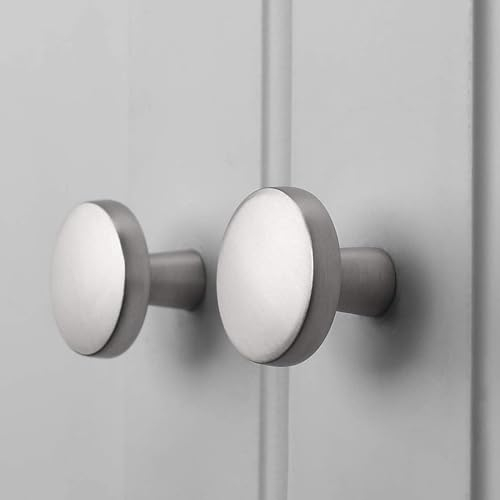 goldenwarm 5 Stück Schubladenknöpfe Möbelknöpfe Edelstahl Gebürstet Schrankknöpfe Silber Schrankknöpfe Vintage Schubladen Knöpfe Kommode