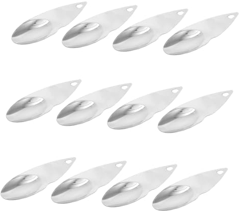 TOPBATHY 12pezzi Cucchiaio Per Acciaio Cucchiaio Seghettato Per Frutta Per Sbucciare i Kiwi