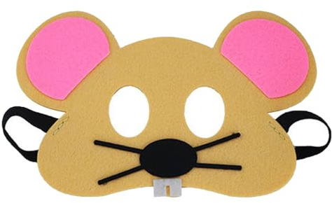 Jtnohx Filt djurmasker, 10 st halloween mask, djurkostym för födelsedagsfest tillbehör