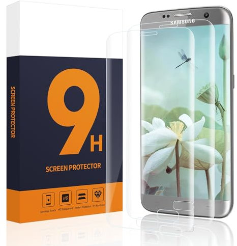 Carantee Schutzfolie für Panzerglas für Samsung Galaxy S7 Edge, 2 Stück 3D-Volle Bedeckung Bläschenfrei Panzer Schutz Glas für Galaxy S7 Edge, Anti-Staub Anti-Öl Samsung S7 Edge Displayschutzfolie