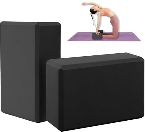 Blocco da yoga, schiuma Eva, ad alta densità, ecologica e leggera, schiuma rigida, perfetta per yoga, pilates, meditazione, per principianti e esperti