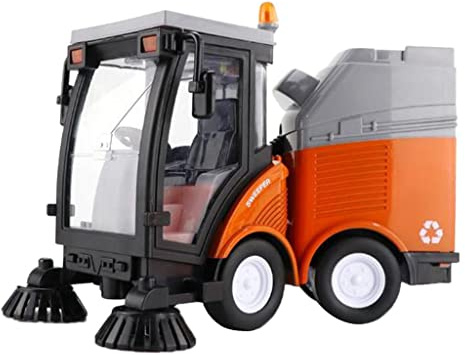 SKKWJEGE 1pack 1:16 Mini Road Sweeper Toy Simulated Inertial Sweeper Diecast Vehicle