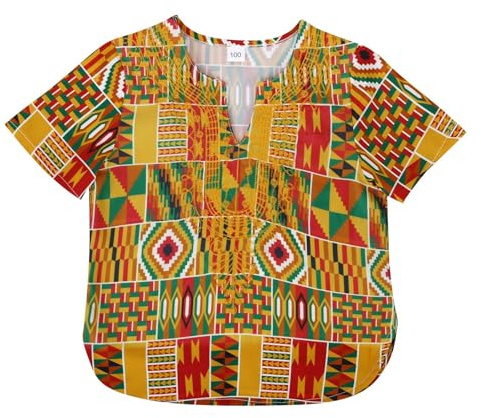 Camisa Africana Tradicional para Niños Ropa Holgada y Cómoda de Estilo Casual Infantil n3