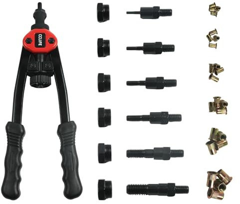 CCLIFE Set di pinze per rivetti M3-M10 con 60 dadi rivettati