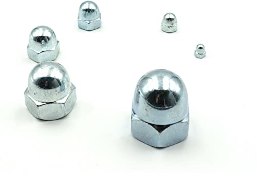 10 Stück M16 Hutmutter/DIN 1587 / Sechskant/Mutter/Material: Stahl galvanisch verzinkt Güteklasse: 8.8 / Ziermutter