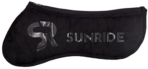 SUNRIDE Sattelpad/Korrekturpad für Pferde (Cloud One) Springen - einzigartige 3D-Zonen-Dämpfungstechnologie - gesundheitsfreundliches Material - ergonomisch, rutschfest - schwarz (16 Zoll)