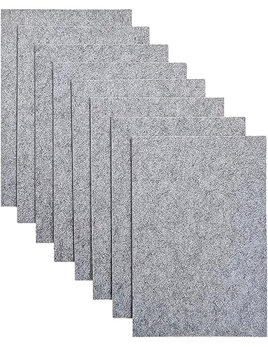 Jtnohx Fieltro Rígido, Hojas de Fieltro para Artesanía de 2mm,8 piezas Cuadrados de Tela de Fieltro de 20x30cm para Proyectos de Costura (Gris)