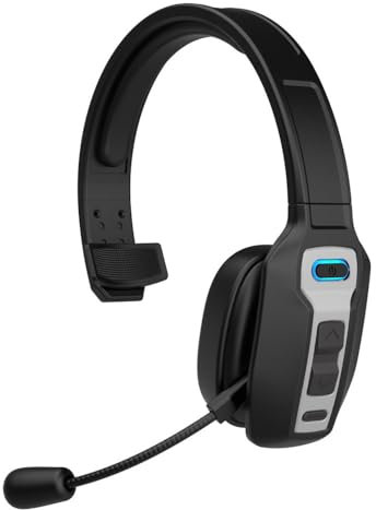 Auriculares Inalambricos con Microfono, Auriculares Over Ear V5.2 Auricular Inalámbrico Bluetooth Diadema con Base de Carga, Cancelación de Ruido, para Camionero/teléfono móvil/PC/Call Centro/Skype