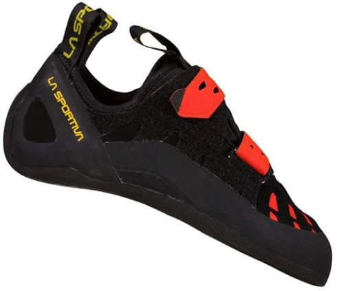 LA SPORTIVA Men's Tarantula Climbing Shoes Boulder Shoes, 999311 Black Poppy, 8.5 UK / 42.5