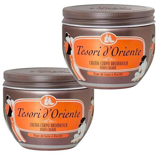 Tesori d'Oriente Fior di Loto Crema corpo 2 Confezione di 300ml ognuno (2 Confezioni, Fior di Loto)