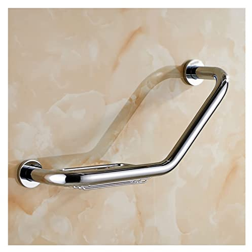 Agarraderas Barras de apoyo curvadas de 135°, de acero inoxidable 304, cromadas y pulidas, for bañera, for montar en la pared, antideslizantes, for personas mayores y discapacitadas.