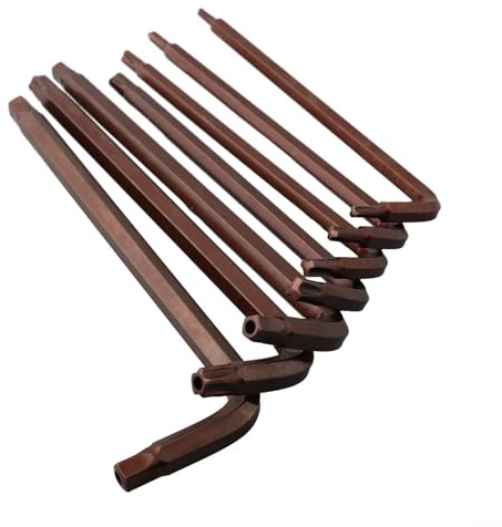 Eawfgtuw Juego de 7 llaves tipo L con cabezales Y4-Y8, Pentágono de 6 mm/8 mm y TT45, aleación de acero de dureza 58HRC, para mecanizado CNC para herramientas para muebles,