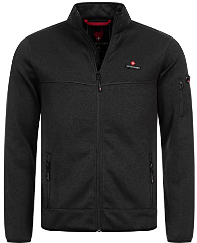 Höhenhorn Tacul Herren Jacke Fleece Strickjacke Dunkelgrau Gr. M