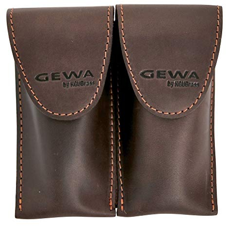 Gewa Mundstücktasche Crazy Horse Posaune braun für 2 Mundstücke