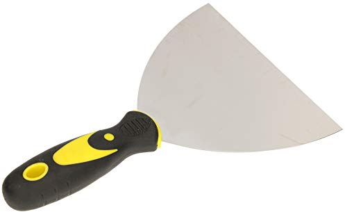 KOTARBAU® Espátula para pintor, Espátula de acero inoxidable 150 mm, Espátula con mango de goma, Espatúla masilla, yeso, Espátula rascador, Espátula universal, Espátulas de pintor