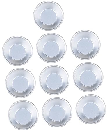 Cabilock 10piezas Molde Para Tartaletas Unidades Reutilizables Molde Para Magdalenas Mini Horno Seguro Para Tartas Huevo Postres Cocina Bakers
