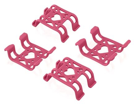 PEUTIER 4pcs Clips de Fixation pour Traceur GPS pour Chien, Clips en Silicone pour Traceur d'Activité de Localisation d'animaux Accessoires de Remplacement Compatibles avec Tractive GPS (Rose Rouge)
