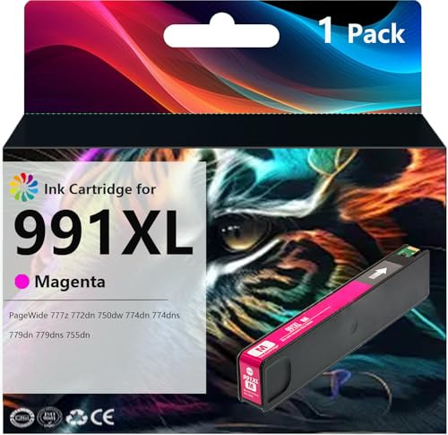 AZNITH 991XL Ink Cartridges Compatible for HP 991X Ink Cartridge Compatible for HP PageWide 777z 772dn 750dw 774dn 774dns 779dn 779dns 755dn Printers Magenta