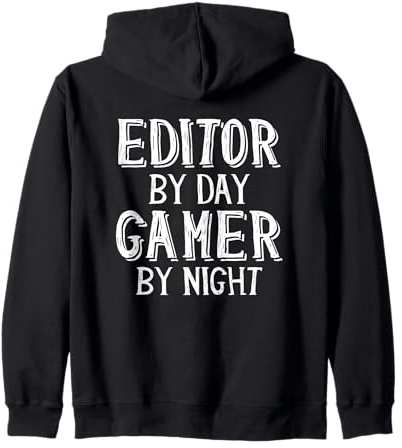 Editor by Day Gamer by Night pour Les écrivains de Livres Non Fiction Sweat à Capuche