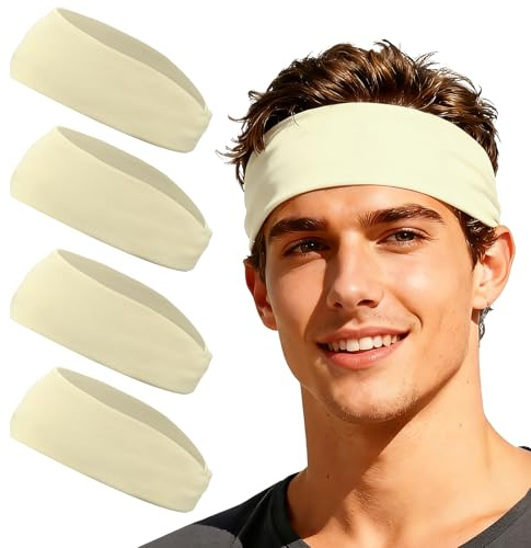YELARXI Sport Headbands for Men, Workout Headbands for Men, Women, Sports | Stretchy Sweatband,Absorbent Head Bands for Yoga,Running,Fitness,Cycling