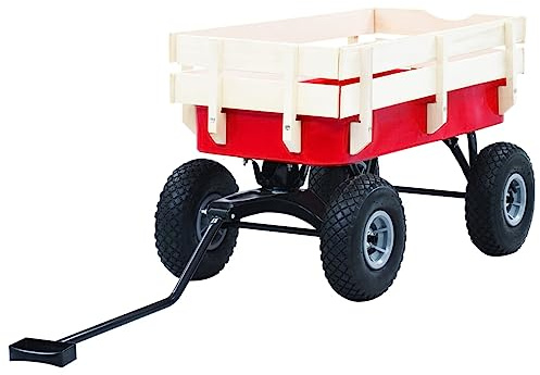 vidaXL Carrito de Mano Basculante de Transporte Trolley Mover Cosas de Jardín Carrillo Carro 150 kg Rojo y Blanco