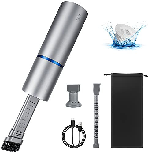 MOSRACY Aspiradora de Mano sin Cable 6800 Pa de Succión Fuerte 85w Aspirador de Coche, Aspiradora Recargable Portátil con Filtro HEPA Lavable para la Limpieza del Coche y la Casa