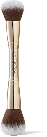 Double-Ended Foundation Duo Makeup Brush from Sculpted by Aimee - 2 in 1 Buff and Precision Brush for Foundation Application