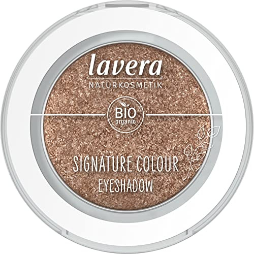 lavera Signature Colour Eyeshadow -Space Gold 08- - Bio-Mandelöl & Vitamin E - Vegan - schimmernd - Intensive Farbbrillianz (1 Stück), 2.0 gramm
