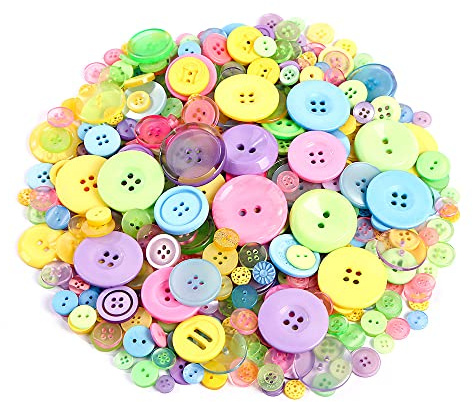 660 stycken färgglada knappar 1–3,4 cm harts pysselknappar, barnknappar för barn gör-det-själv pysselmålning, hantverk, scrapbooking presentdekoration, för sömnad, hantverk, baby-koftor, stickning,