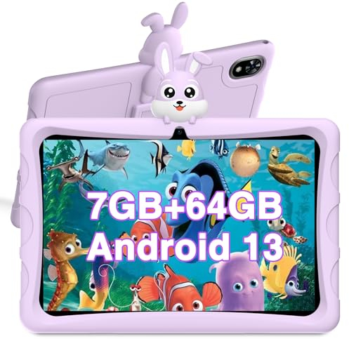DOOGEE U9 Kid Kinder Tablet, 10 Zoll HD Augenschutz, 7GB+64GB/TF 1TB Quad-Core, 5060mAh, WiFi 6, Dual-Kamera, Kinder-Tablet mit Schutzhülle