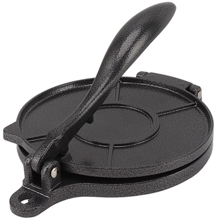 Pressa Per Tortilla, Tortilla Maker Manuale Roti Maker Pressa Per Impasto Quesadilla Maker Pressa Per Tortilla in Lega di Alluminio Pressa Rotis Pressa Per Quesadilla Per Taco(20cm-Nero)