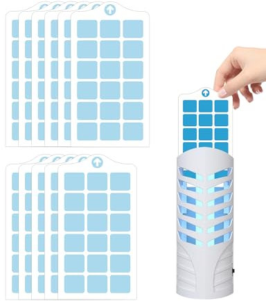 12 Pack Flying Insect Trap Refill Compatible with VEYOFLY VF02 Fruit Fly Trap, Replacement Glue Boards for Flying Insect Trap for Indoors Plug-in (No Device)