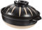 KICHOUSE Ergonomischer Keramik-auflauftopf Tontopf Suppentopf Deckel Ton Kochen Schwarz