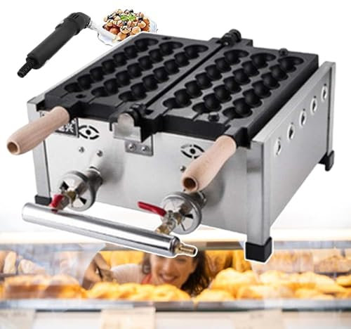 MIAOMI Commercial Bubble Waffle Maker Machine, Rotary Waffle Ball Baking Sheet Oven Grill for Restaurant Dessert Snack Bar, with Branding Machine